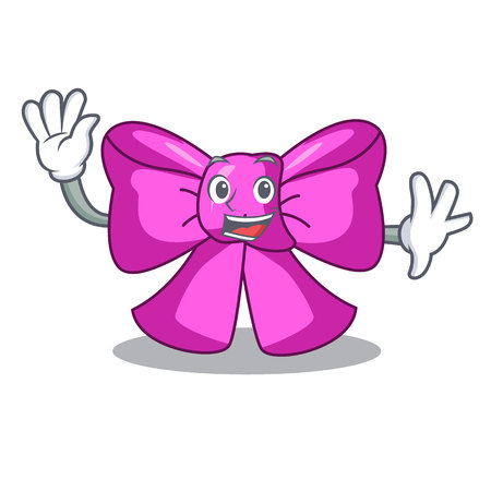 Waving bow tie in a shape cartoonのイラスト素材