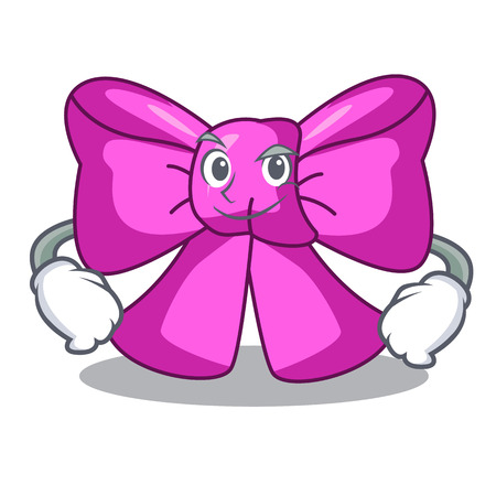 Smirking bow tie in a shape cartoon vector illustrationのイラスト素材