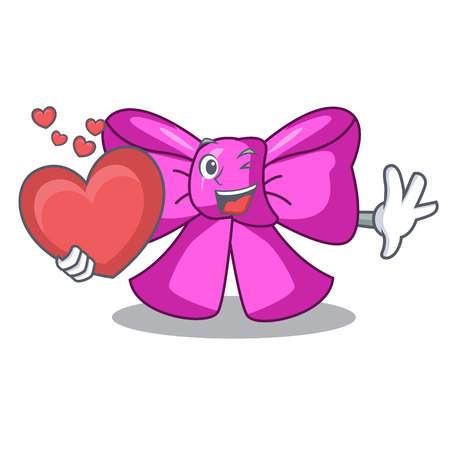 With heart bow tie in character design trendy vector illustrationのイラスト素材