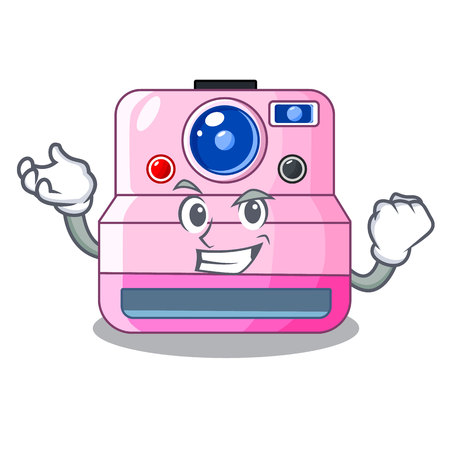Successful instant camera with revoke cartoon picture vector illustrationのイラスト素材