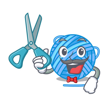 Barber wool ball in a shape cartoon vector illustrationのイラスト素材