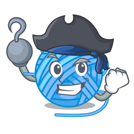 Pirate wool ball in a shape cartoon vector illustrationのイラスト素材