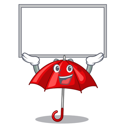 Up board umbrella red in a character beautiful vector illustrationのイラスト素材