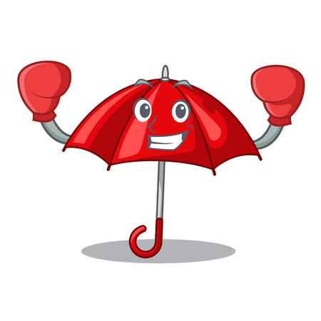 Boxing umbrella red in a character beautiful vector illustrationのイラスト素材