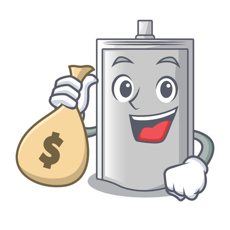 With money bag bag packaging food in shape cartoon vector illustrationのイラスト素材