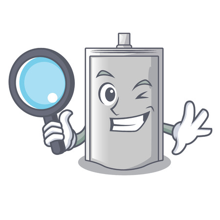 Detective bag packaging snack on a mascotのイラスト素材