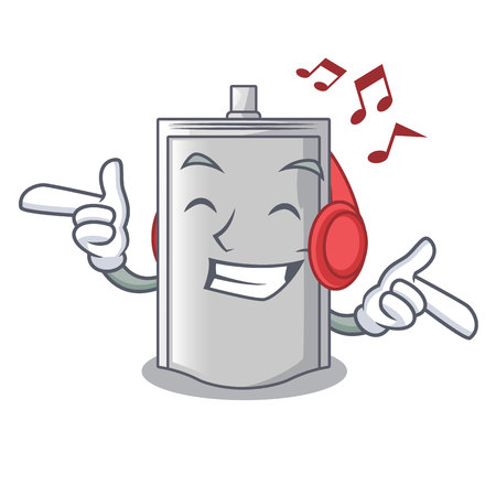 Listening music bag packaging for sugar in character vector illustrationのイラスト素材