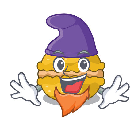 Elf banana macarons isolated on a mascot vector illustrationのイラスト素材