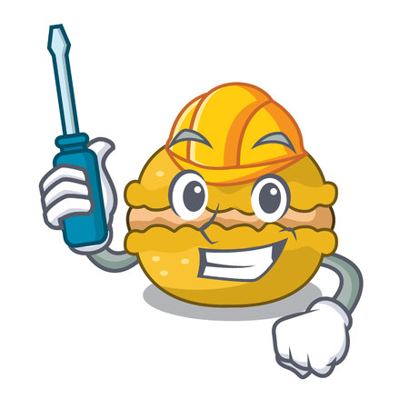 Automotive macarons banana in shape a cartoon vector illustrationのイラスト素材