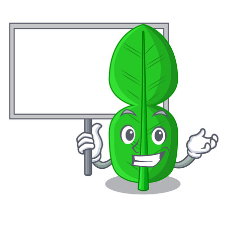 Bring board bergamot lime leaf isolated on mascot vector illustrationのイラスト素材
