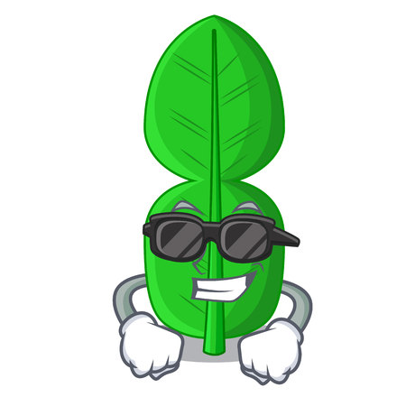 super coolleaf bergamot in a shape cartoon vector illustrationのイラスト素材