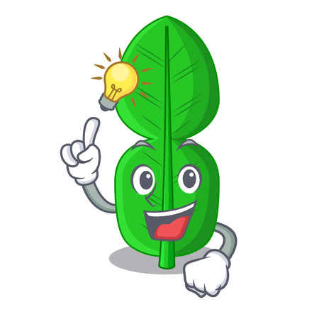 Have an idea bergamot leaf in cartoon a interrupting vector illustrationのイラスト素材