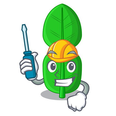 Automotive bergamot leaf in cartoon a interrupting vector illustrationのイラスト素材