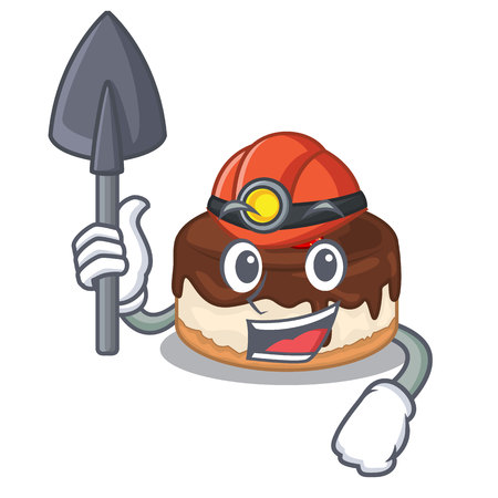 Miner berries cartoon cake on above table vector illustrationのイラスト素材