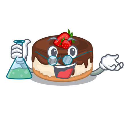 Professor cake berries in character that fresh vector illustrationのイラスト素材