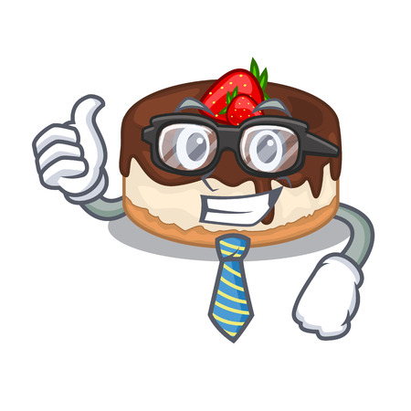 Businessman cake berries in character that fresh vector illustrationのイラスト素材