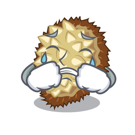 Crying juicy marang fruit in glas character vector illustrationのイラスト素材