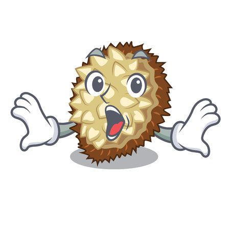 Surprised juicy marang fruit in glas character vector illustrationのイラスト素材