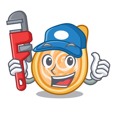 Plumber chicken coxinha in shape a cartoon vector illustrationのイラスト素材