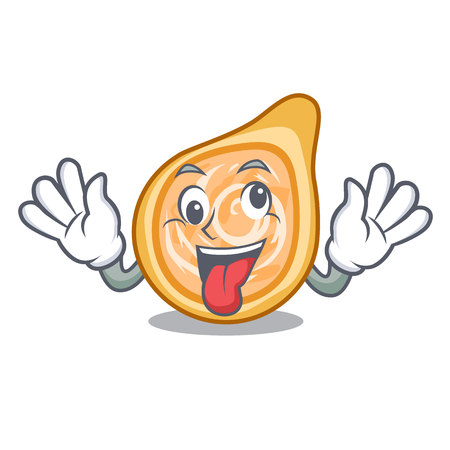Crazy chicken coxinha in shape a cartoon vector illustrationのイラスト素材