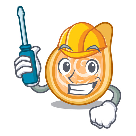 Automotive chicken coxinha in shape a cartoon vector illustrationのイラスト素材