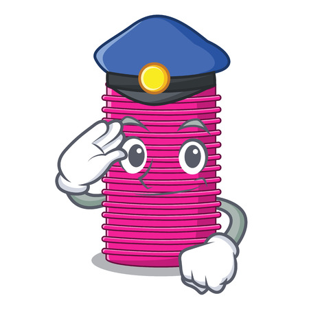 Police hair curlers isolated on a mascot vector illustrationのイラスト素材