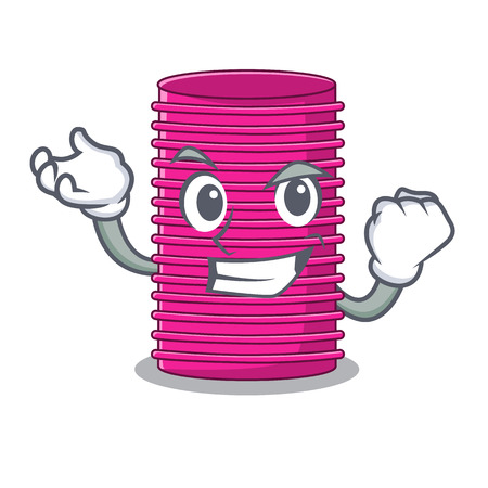 Successful curlers hairdress pattern on shape cartoon vector illustrationのイラスト素材