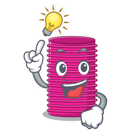 Have an idea curlers hair in shape cartoon funny vector illustrationのイラスト素材