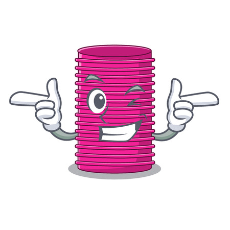 Wink curlers hairdress pattern on shape cartoon vector illustrationのイラスト素材