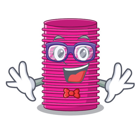 Geek curlers hairdress pattern on shape cartoon vector illustrationのイラスト素材