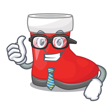 Businessman christmas santa boot isolated on mascot vector illustrationのイラスト素材