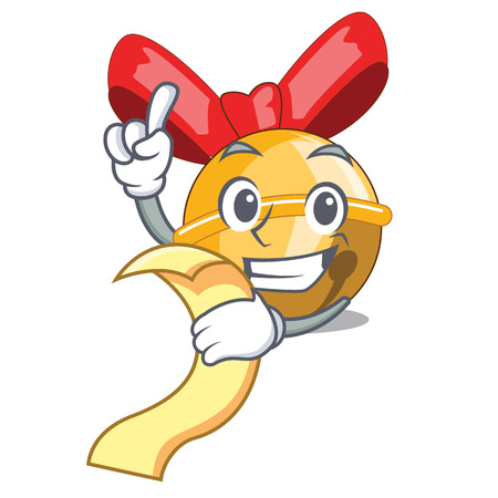 With menu Jinggle bell ball christmas on character vector illustrationのイラスト素材