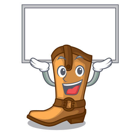 Up board cowboy boots in the shape cartoon vector illustrationのイラスト素材