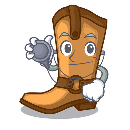 Doctor cowboy boots in the shape cartoon vector illustrationのイラスト素材