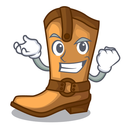 Successful cowboy boots isolated in the mascot vector illustrationのイラスト素材