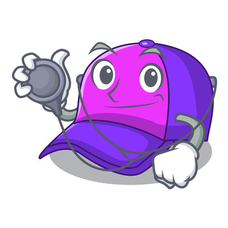 Doctor cap shape in the a cartoon vector illustrationのイラスト素材