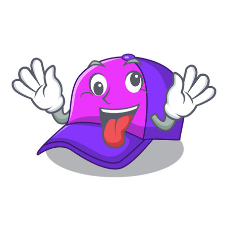Crazy baseball cap in shape cartoon beautiful vector illustrationのイラスト素材