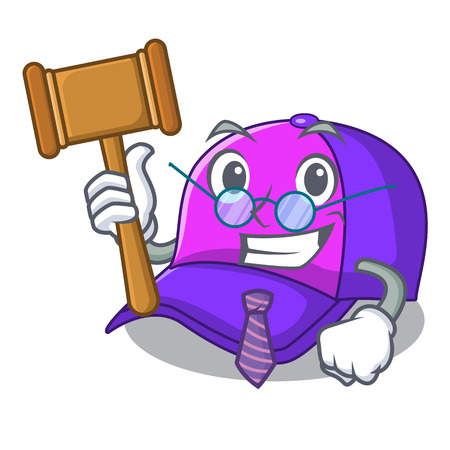 Judge baseball cap in shape cartoon beautiful vector illustrationのイラスト素材