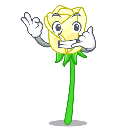 Call me beautiful white rose on the cartoon vector illustrationのイラスト素材
