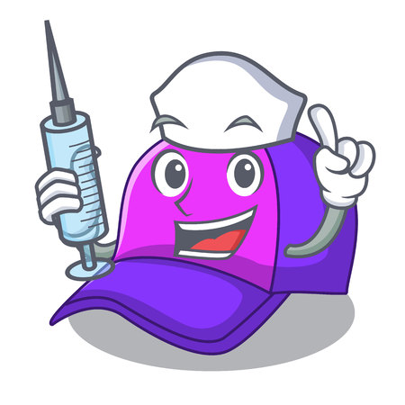 Nurse isolated cap in the a mascot vector illustrationのイラスト素材