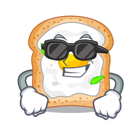 super coolsandwich with shape in egg cartoon vector illustrationのイラスト素材