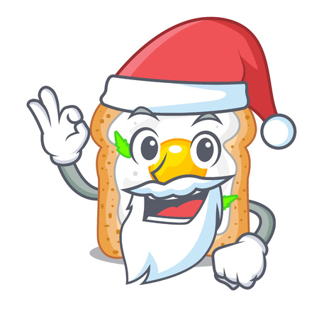 Santa sandwich with egg isolated in mascot vector illustartionのイラスト素材
