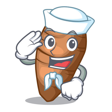 Sailor taro tuber in the shape cartoon vector illustrationのイラスト素材