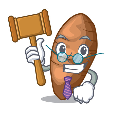Judge sliced taro on shape cartoon funny vector illustreationのイラスト素材