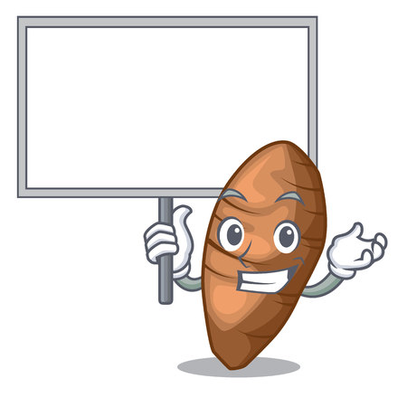 Bring board taro tuber in the shape cartoon vector illustrationのイラスト素材