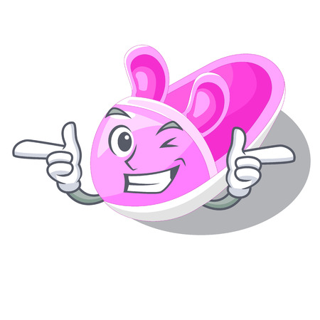 Wink shoes baby above the character rak vector llustrationのイラスト素材