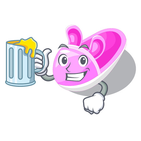 With juice cute baby shoes in shape cartoon vector illustrationのイラスト素材