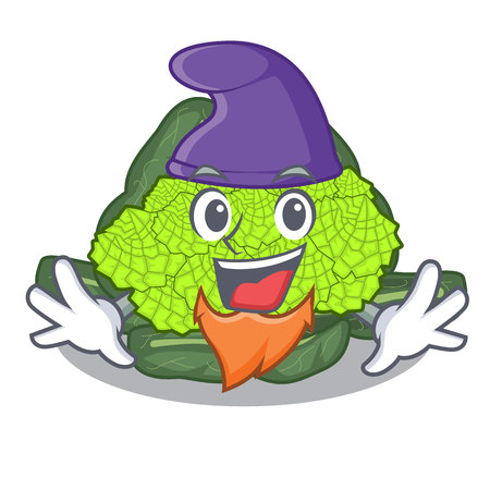 Elf roman cauliflower in the shape cartoon vector illustrationのイラスト素材