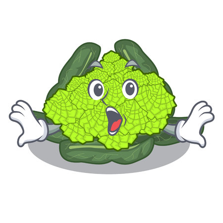 Surprised roman caulifloer above table cartoon woodenvector illustrationのイラスト素材
