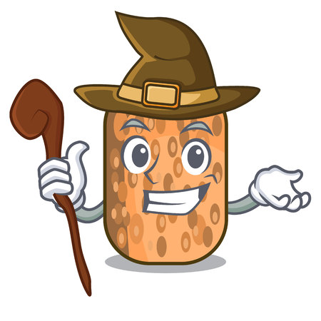 Witch fried tempeh snack above cartoon leaf vector illustrationのイラスト素材